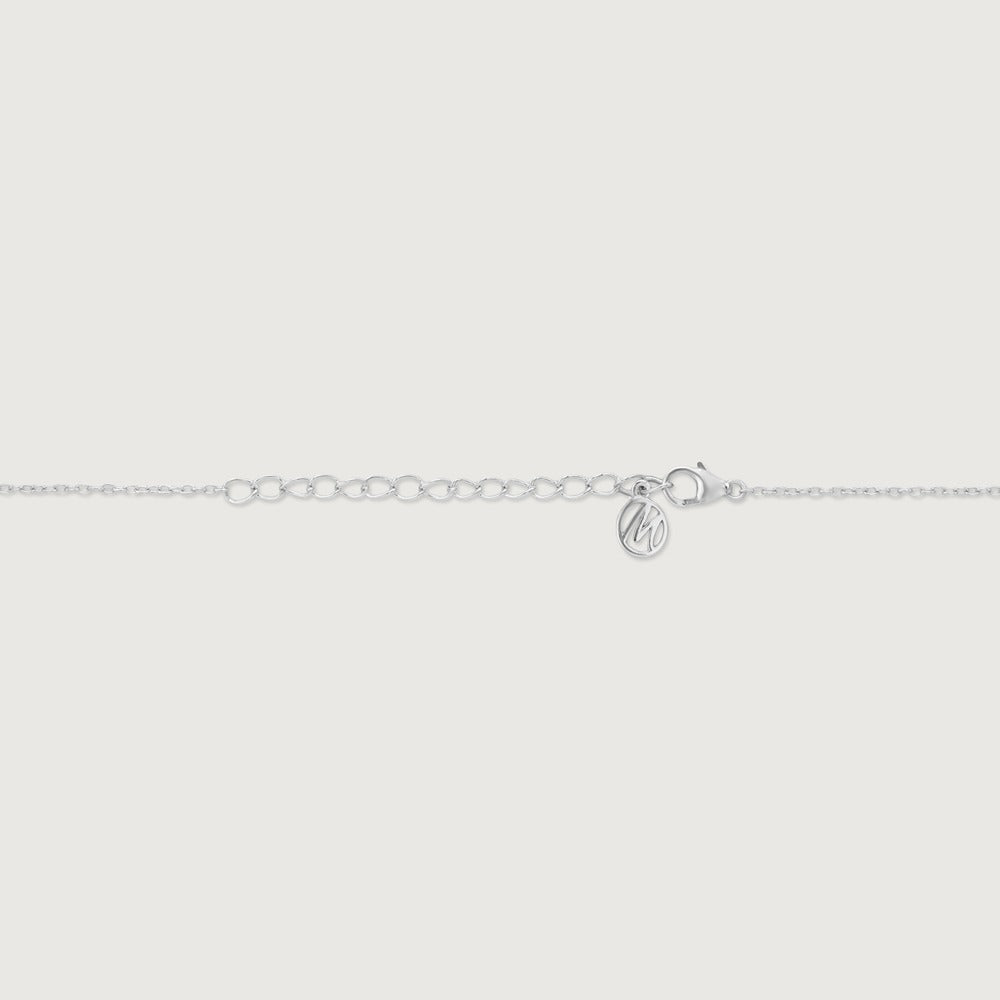 Elegant Flower Pearl Crystal Pendant Necklace for Women | Premium Silver Finish